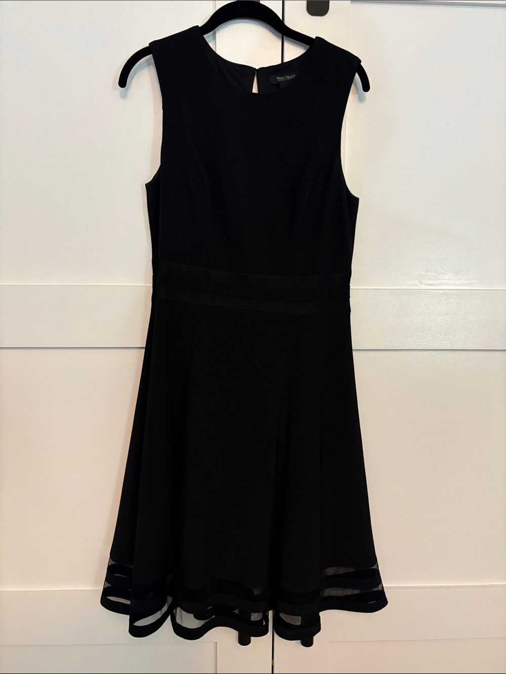 White House Black Market Black Sleeveless Fit-and-Flare Mini Dress